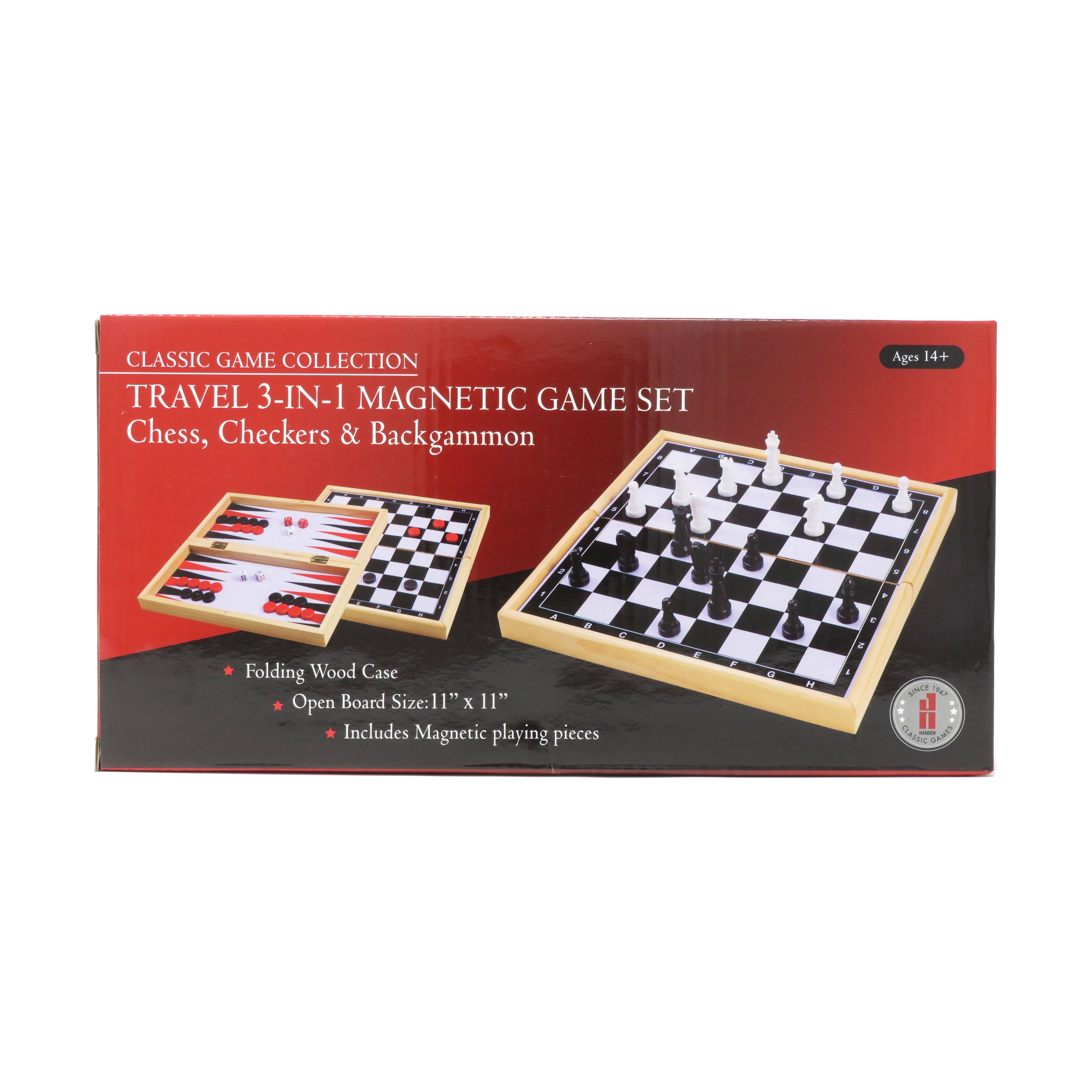John Hansen Magnetic Game Set - 3 in 1, 7.6cm