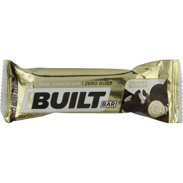 Built Bar Protein and Energy Bar - Cookies 'N Cream, 49 g