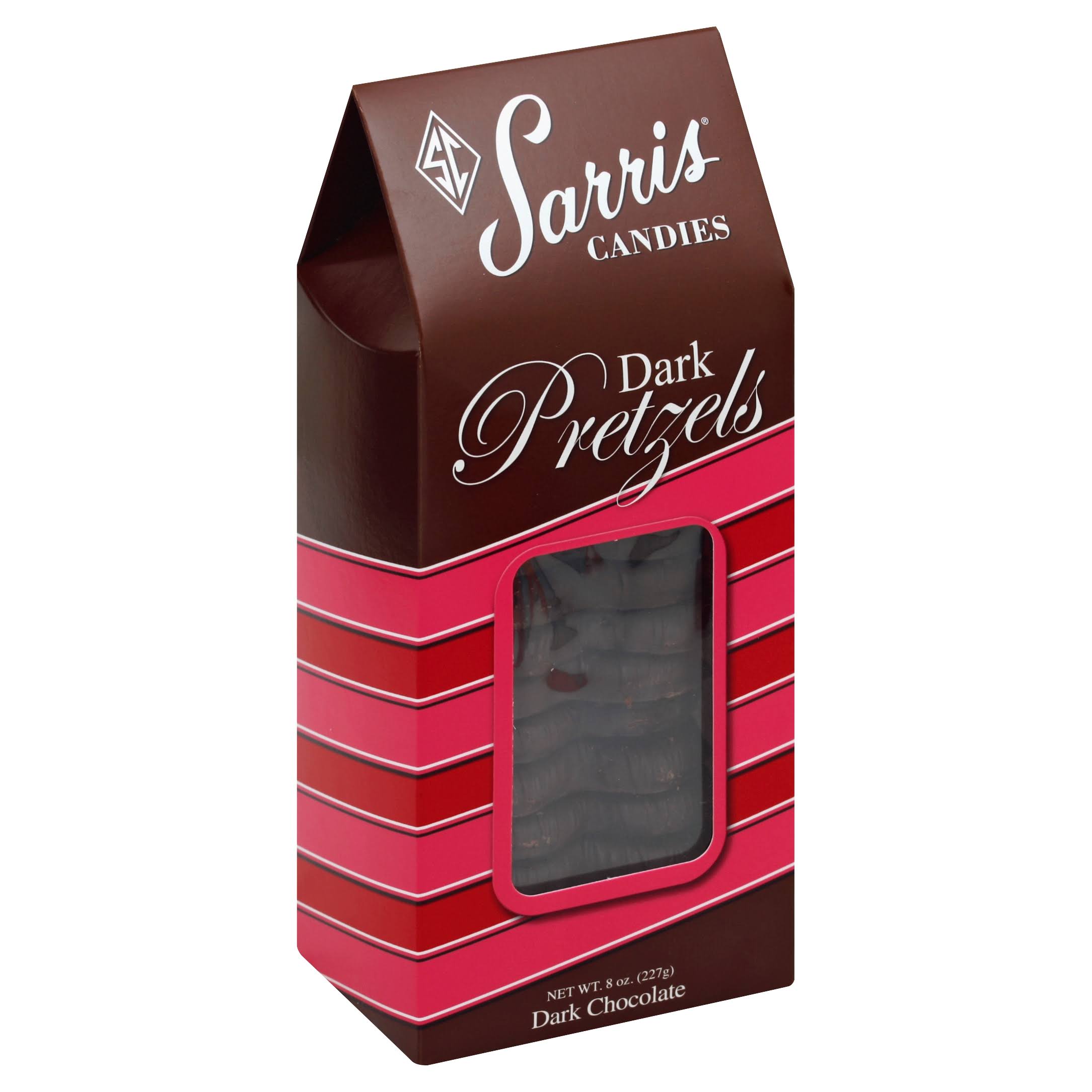 Sarris Candies Pretzels, Dark Chocolate - 8 oz