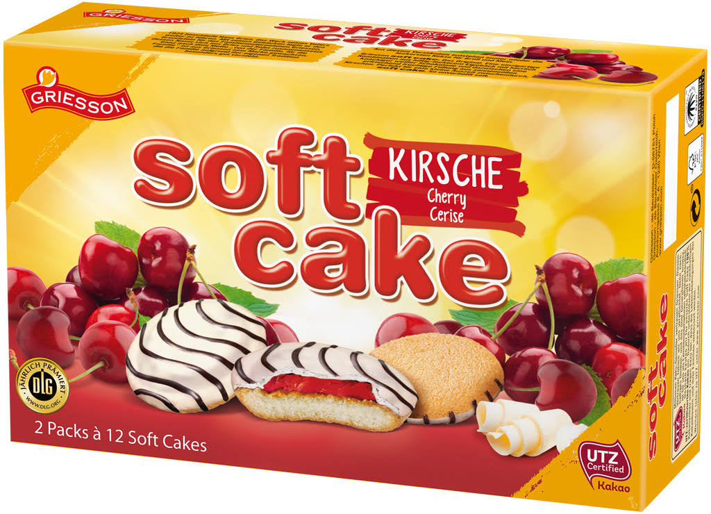 Kekse Griesson Soft Cake Cherry, 1er Pack (1 x 300 G