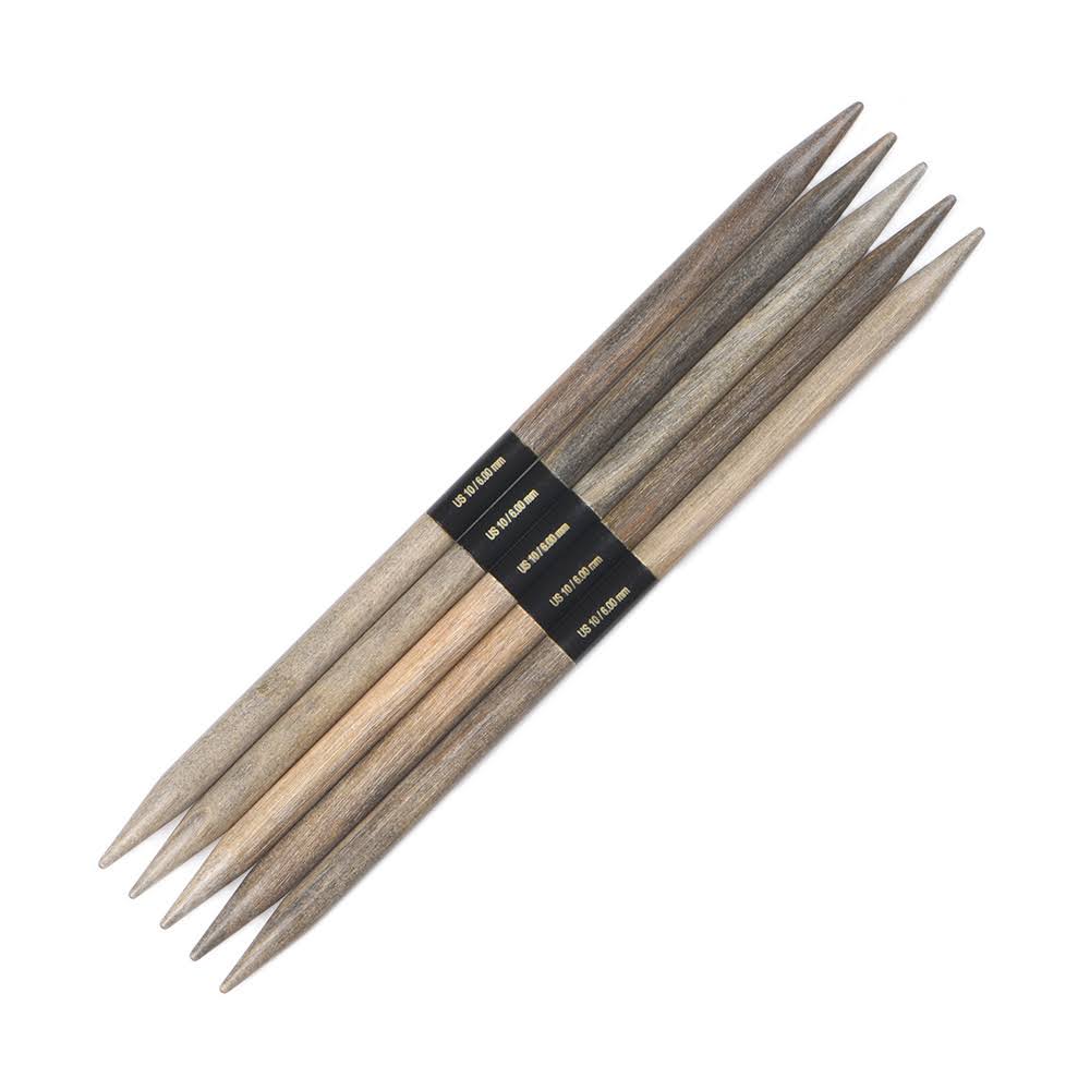 Lykke Driftwood Double Point Needles 15cm (6") (Set of 5) - 4.50mm (US 7)