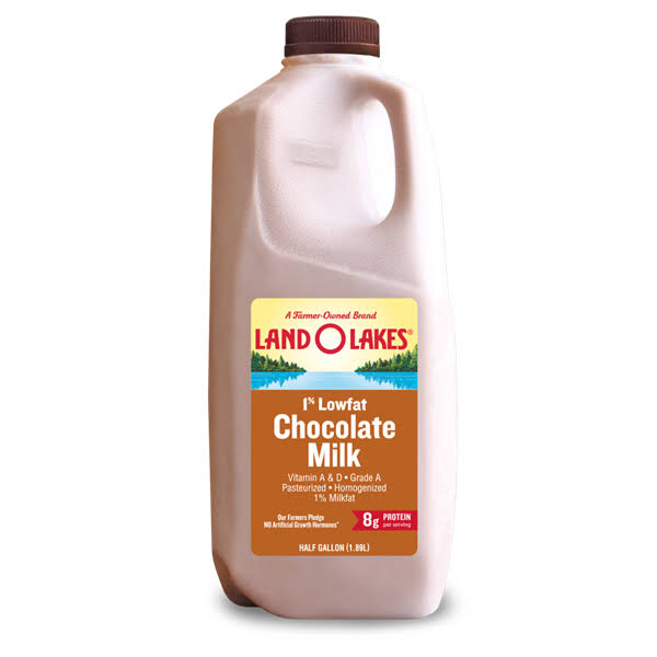 Land O Lakes Milk, 1% Lowfat, Chocolate - 0.5 Gal