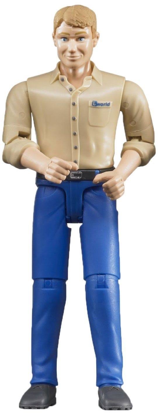 Bruder Man with Light Skin & Blue Jeans Toy Figure