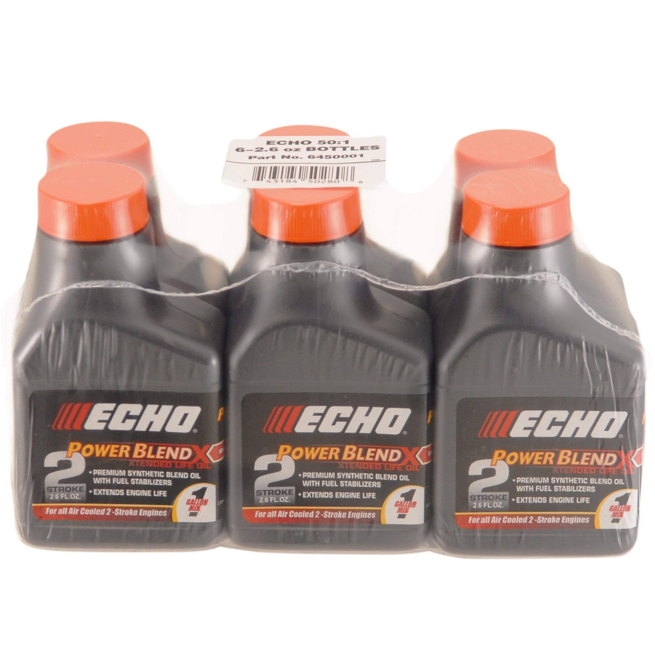 Echo 6450001 Power Blend 1 Gallon Oil Mix (50:1) 6 Pack