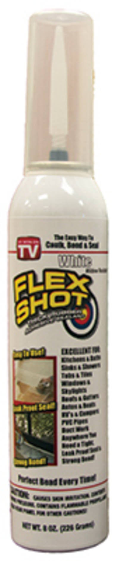 Flex Shot White Thick Rubber Adhesive Sealant - 8oz