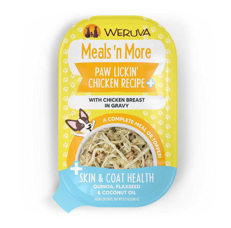 Weruva Meals 'n More Canned Dog Food 3.5oz Skin & Coat / Paw Lickin' Chicken