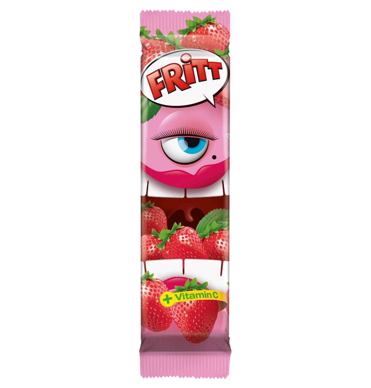 Fritt Chewy Candy - Strawberry, 6 Strips