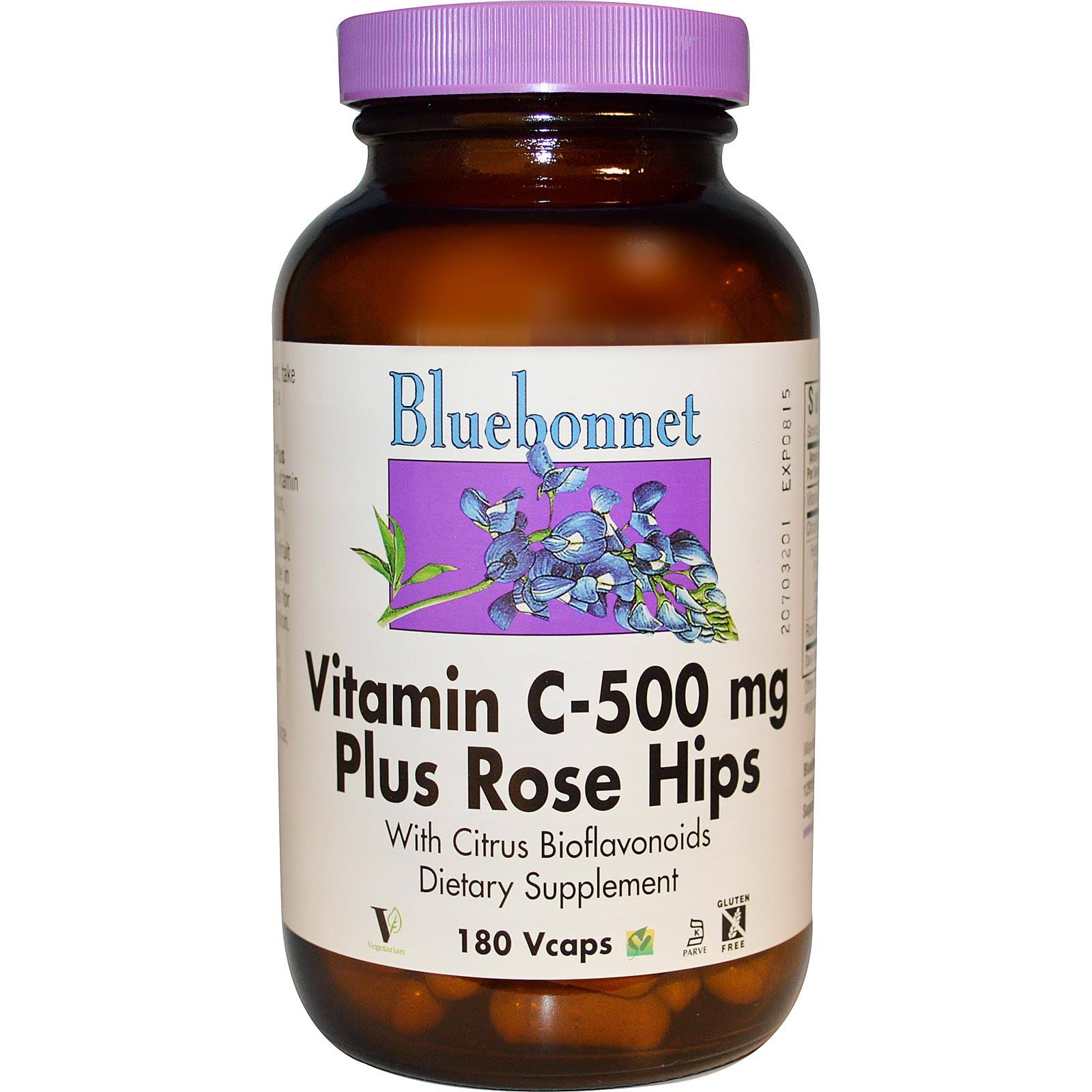 BlueBonnet Vitamin C-500 mg Plus Rosehips - 180 Vcaps