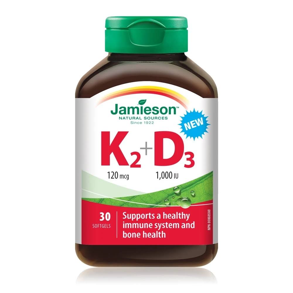 Jamieson Vitamin K2 & D3 Softgels - 30 Softgels