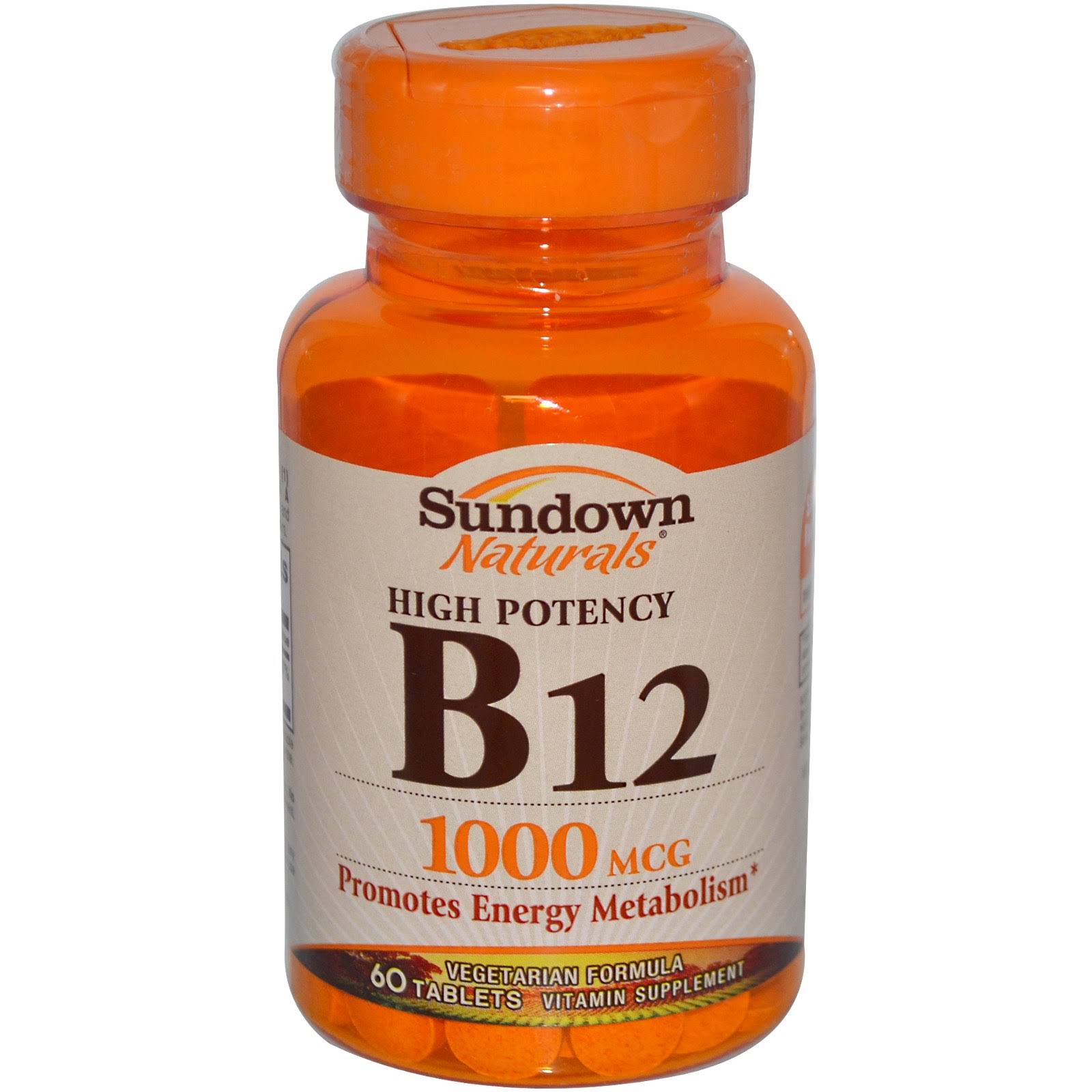 Sundown Naturals Vitamin B12 - 1000 mcg, 60 tabs