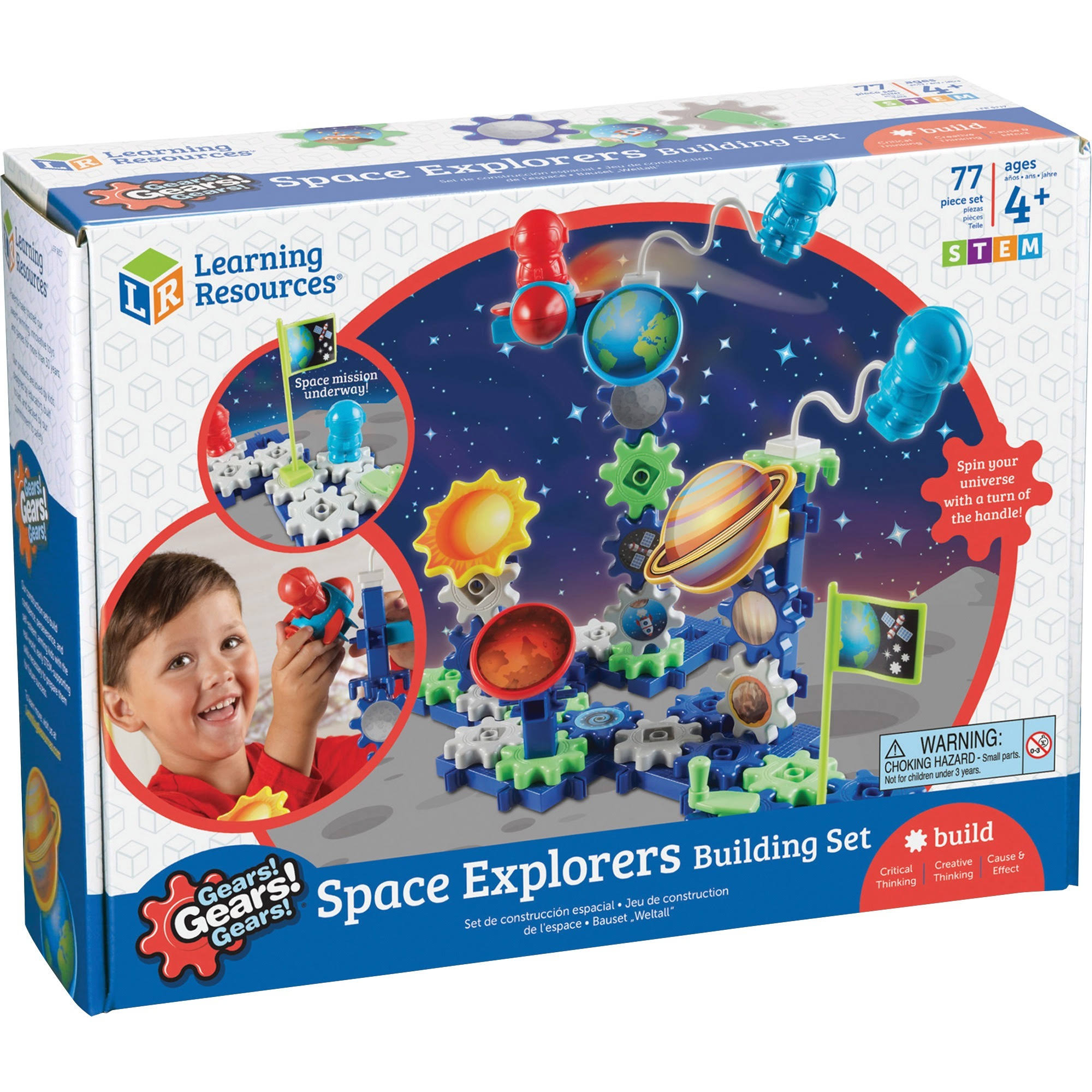 Learning Resources Gears! Gears! Gears! Space Explorers Building Set - 77pcs