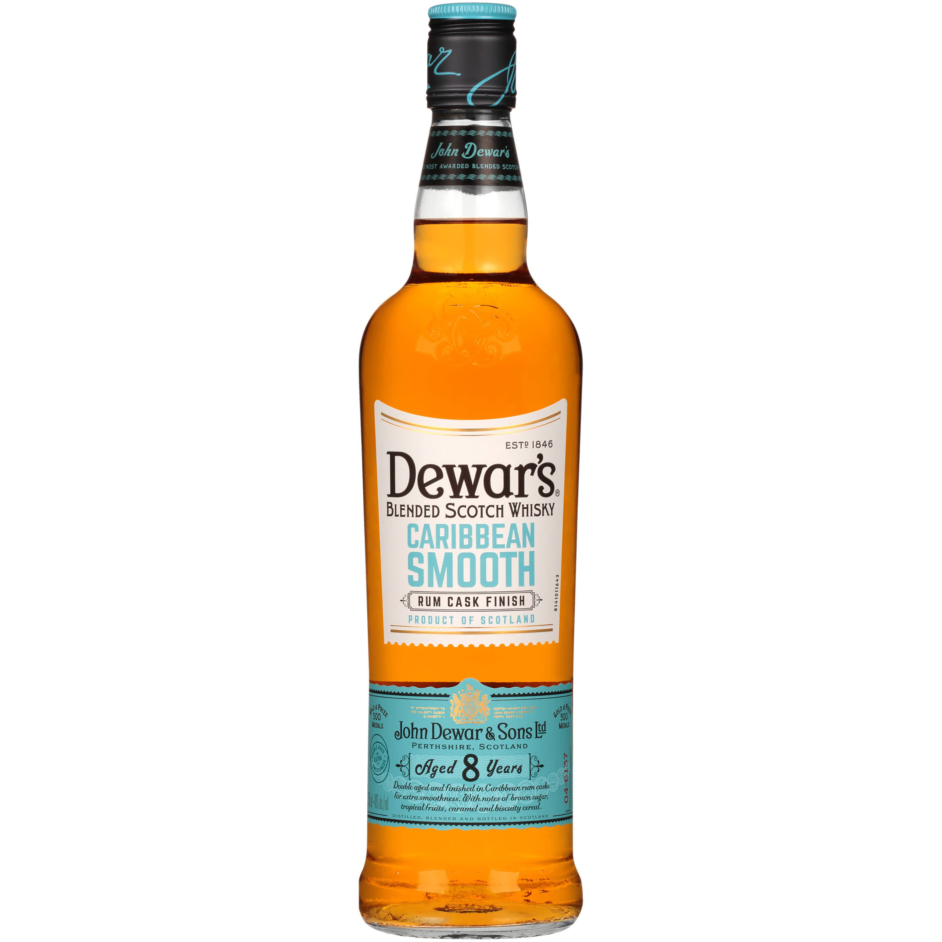 Dewar's 8 Year Caribbean Smooth Rum Cask Finish Blended Scotch Whisky 750ml