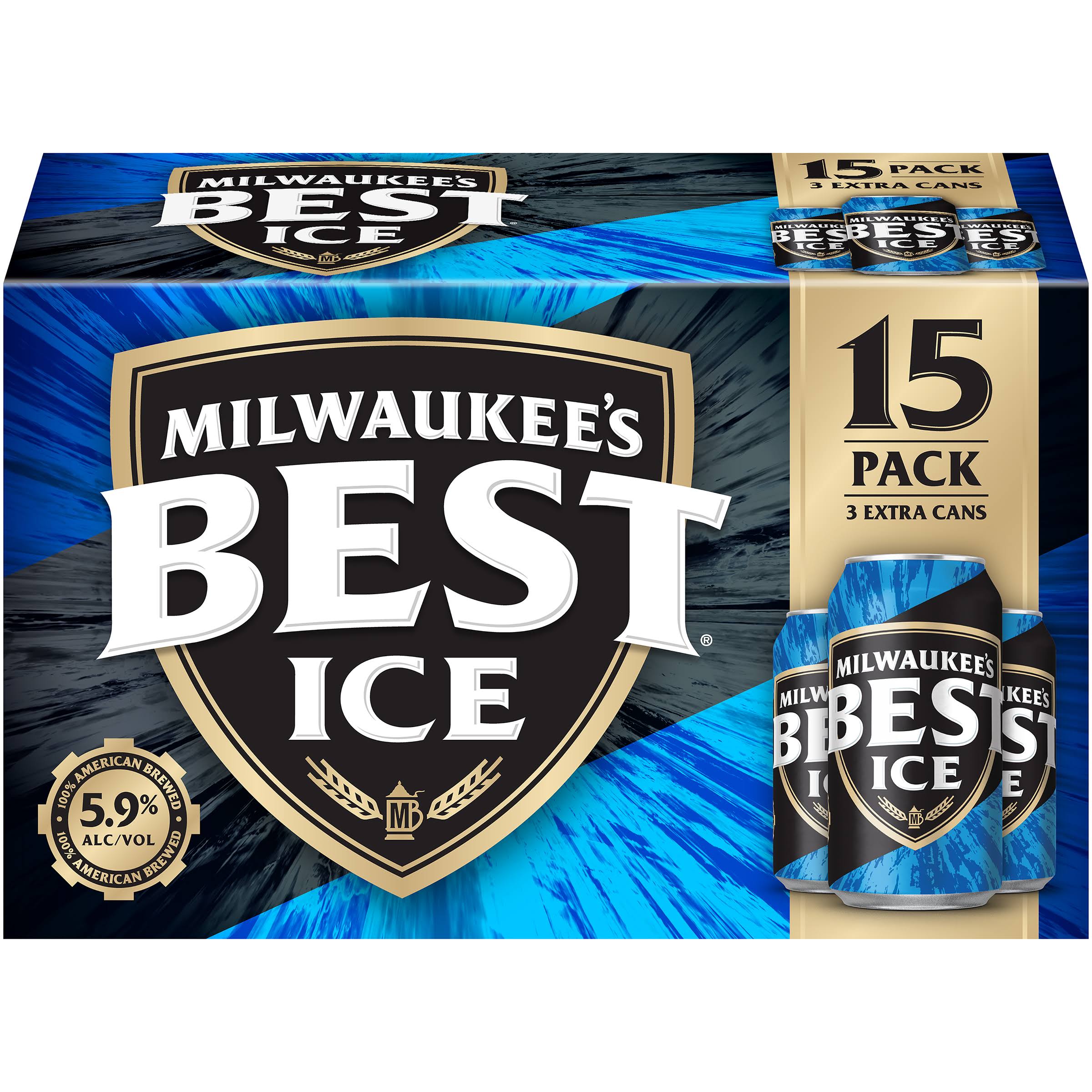 Milwaukees Best Ice Beer, 15 Pack - 15 cans