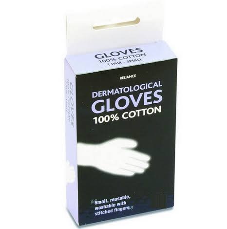 Reliance Dermatological Gloves 100% Cotton 1 Large Pair
