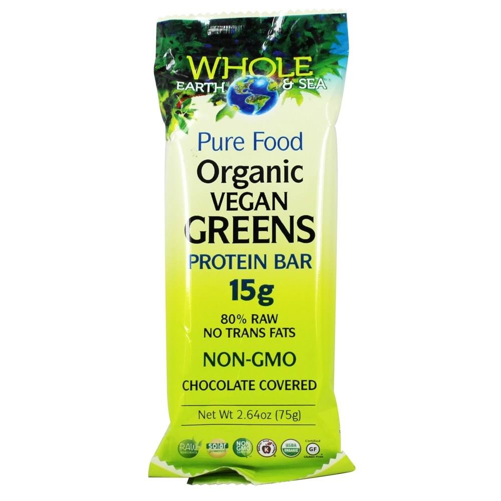 Whole Earth & Sea - Organic Vegan Greens Protein Bar - 2.64 oz.