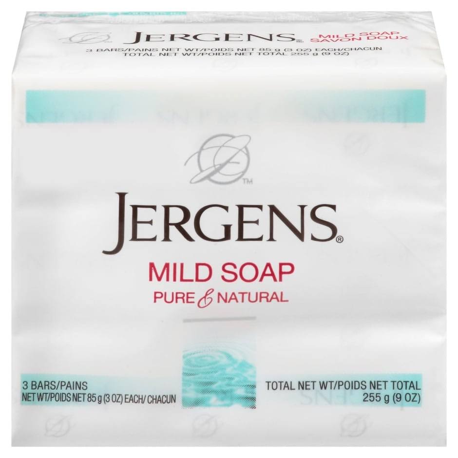 Jergens Pure & Natural Mild Soap - 3 oz, x3