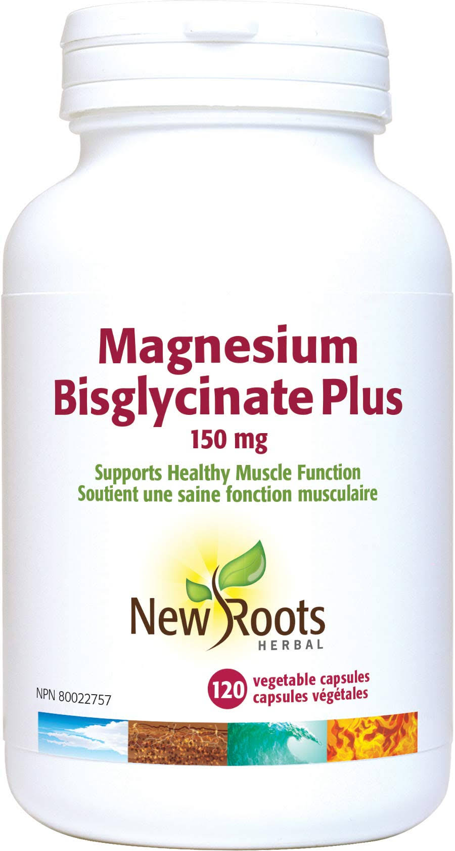 New Roots Magnesium Bisglycinate Plus 120 Capsules