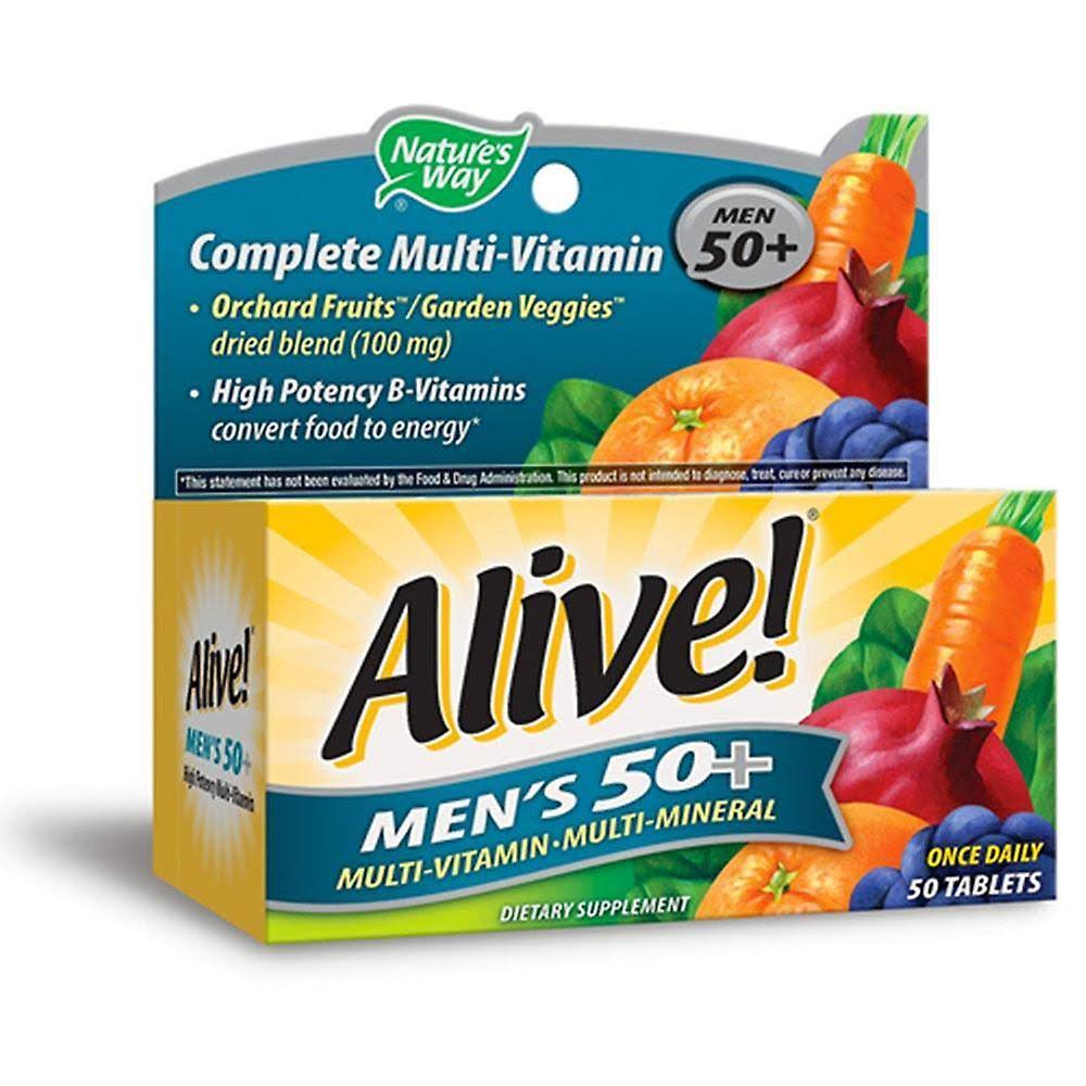 Nature's Way Alive Men's 50 Plus Multivitamin and Mineral Supplement - 50 Count