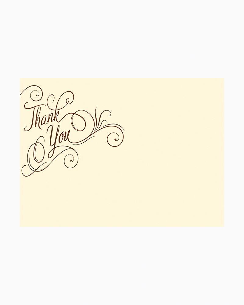 Designer Greetings Thank You Script Boxed Greeting Cards