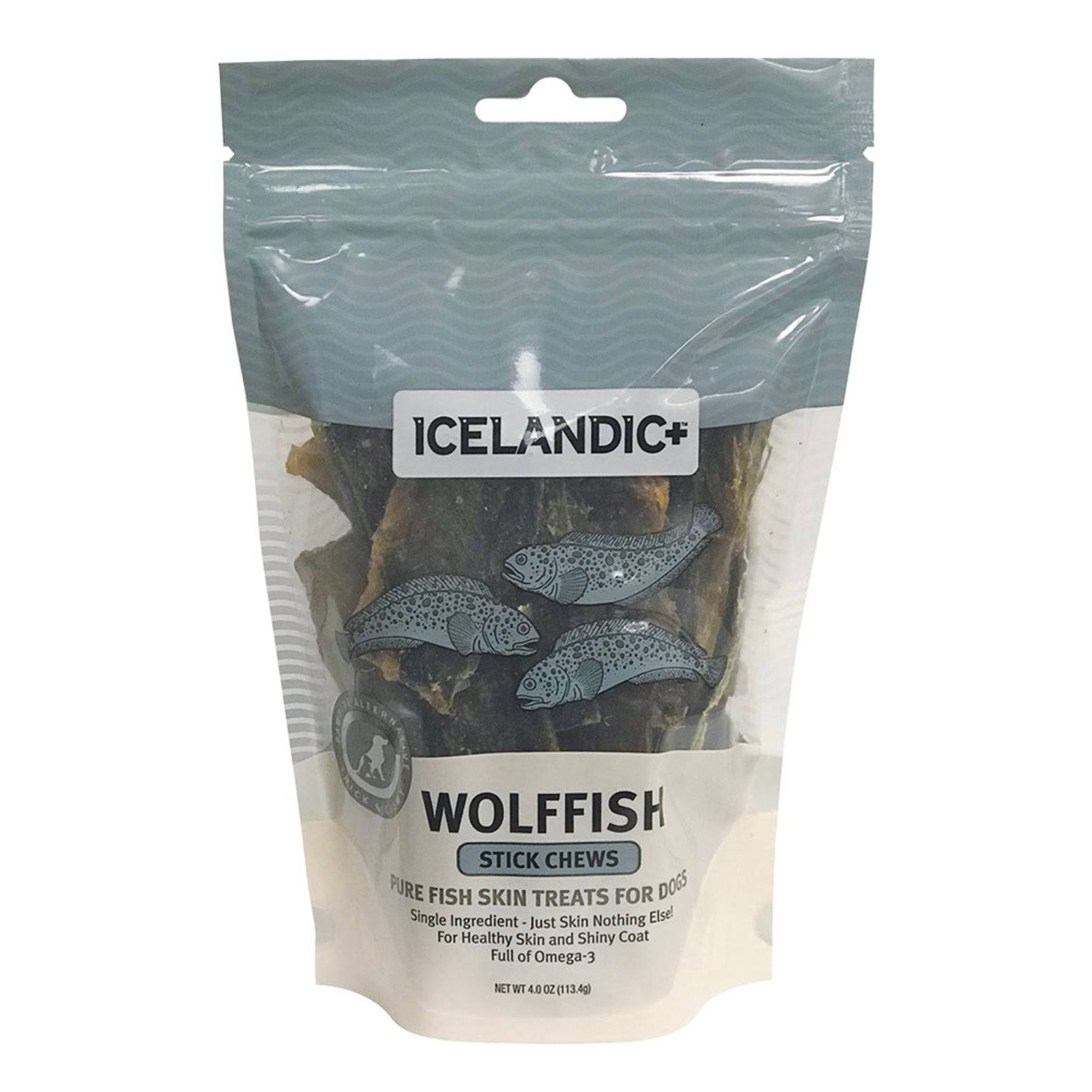 Icelandic+ Wolffish Skin Stick Chews 4Oz
