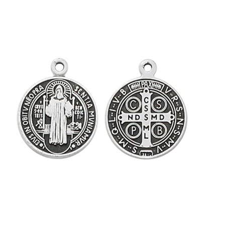 McVan L762 0.50 x 0.50 x 0.06 in. Sterling Silver St.Benedict Medal