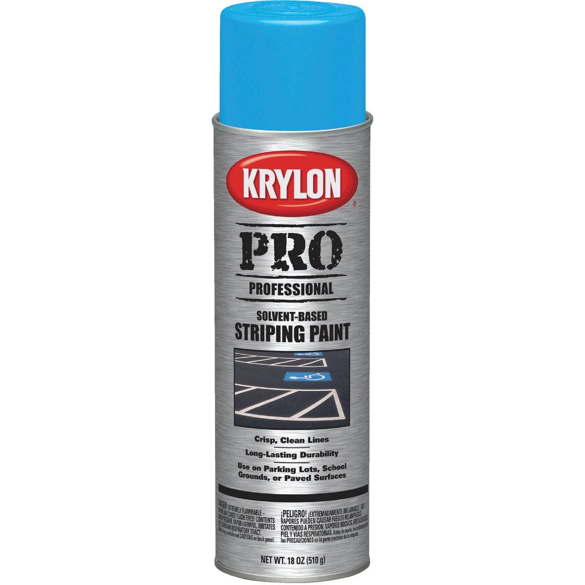Krylon Professional Solvent Based Striping Paint - Handicap Blue, 18oz