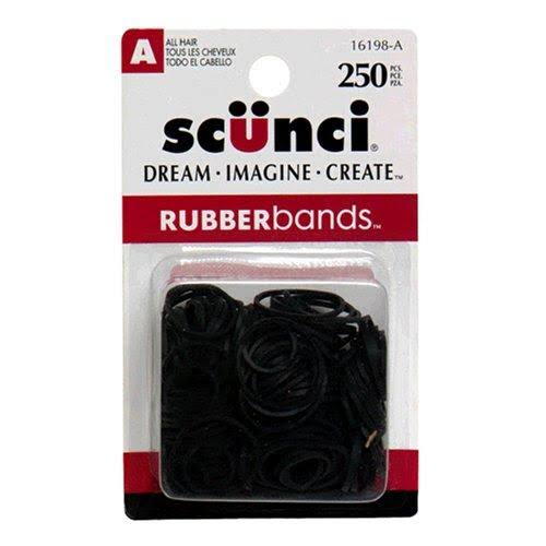 Scunci Hair Rubber Bands - Black, 250ct