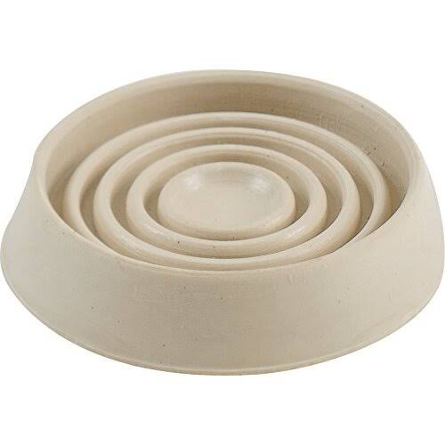 Shepherd Hardware Cushioned Rubber Round Caster Furniture Cups - Off White, 4pk, 1 3/4"