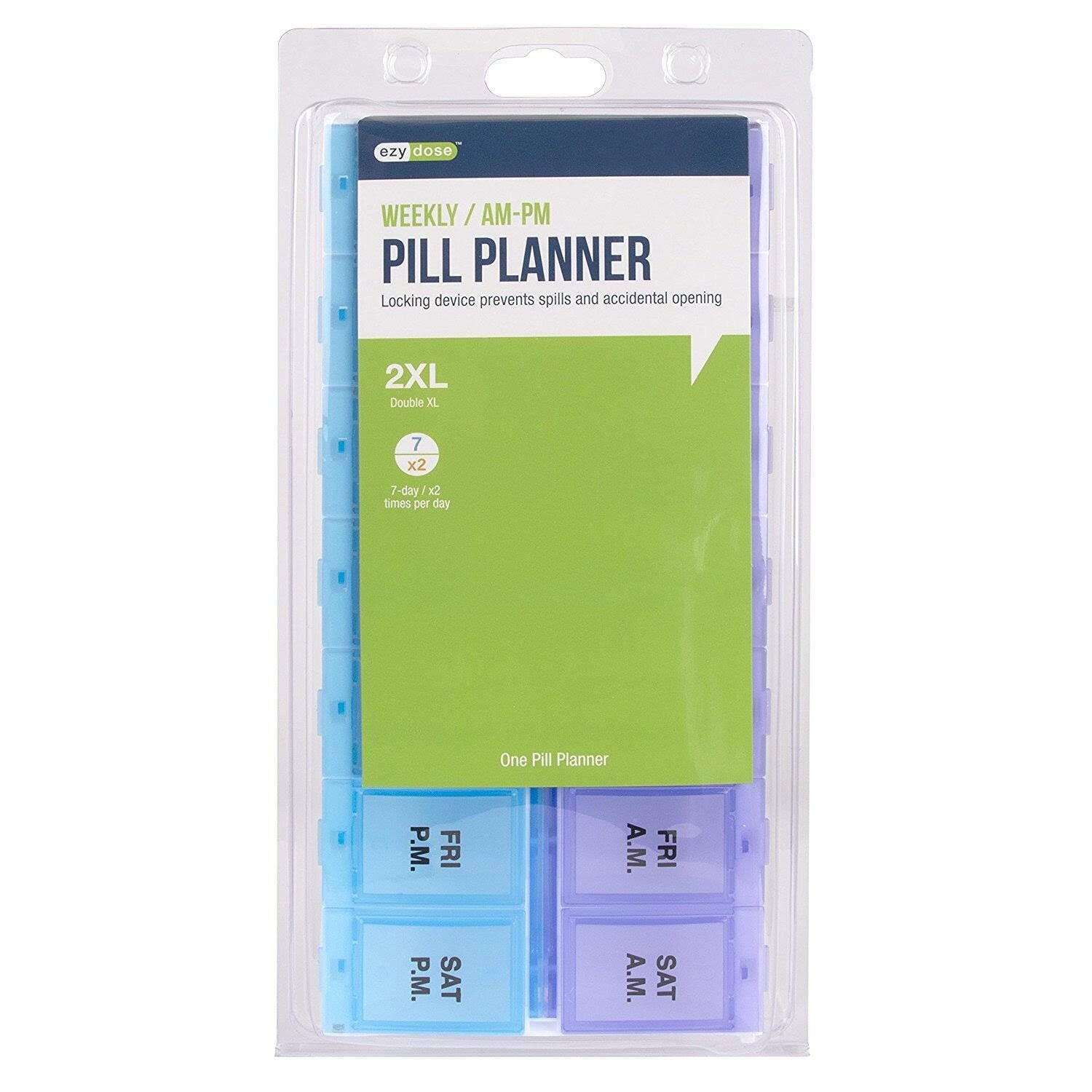 Ezy Dose Weekly Locking AM/PM Pill Planner 2XL #67828