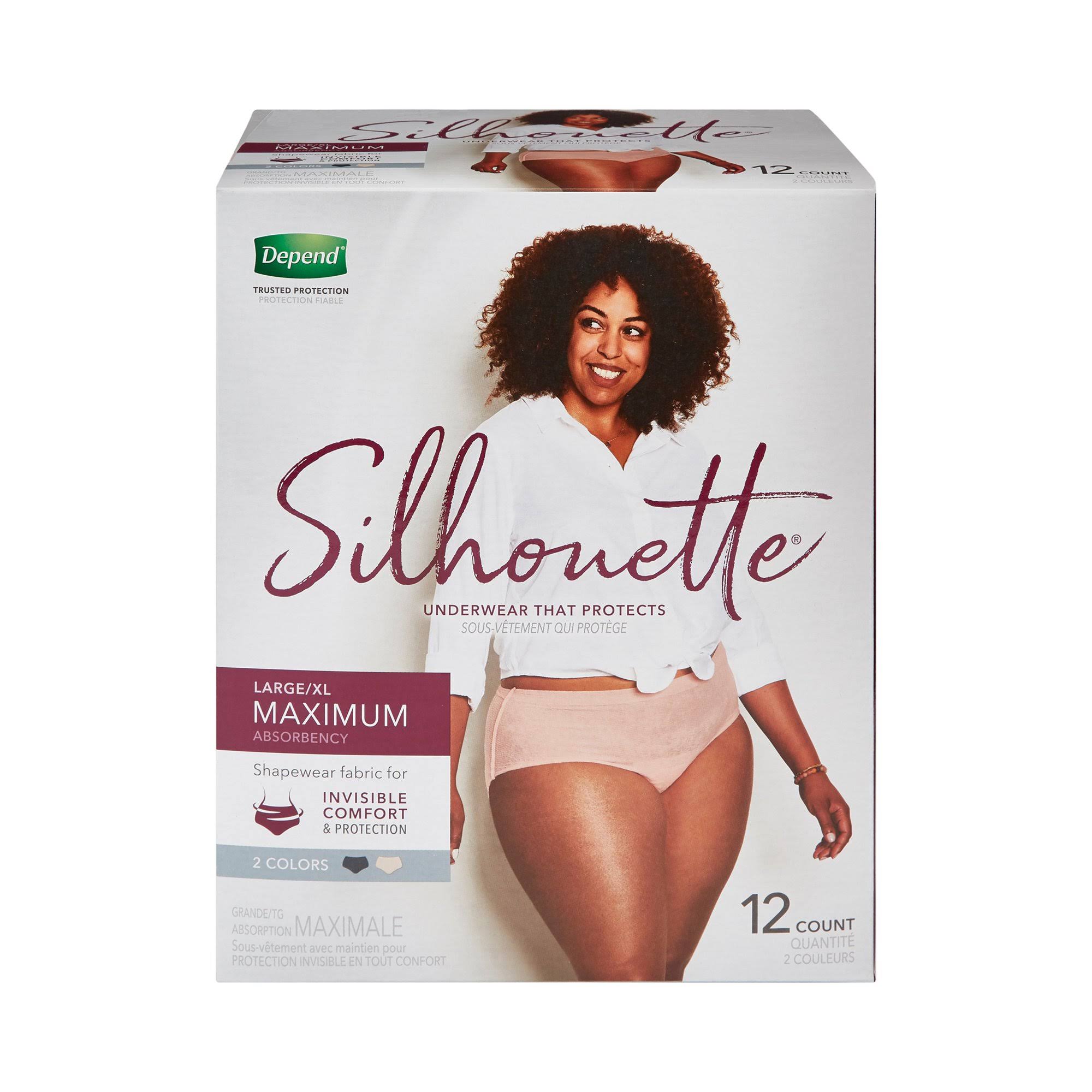 Depend Silhouette Incontinence Underwear For Women, Maximum Absorbency