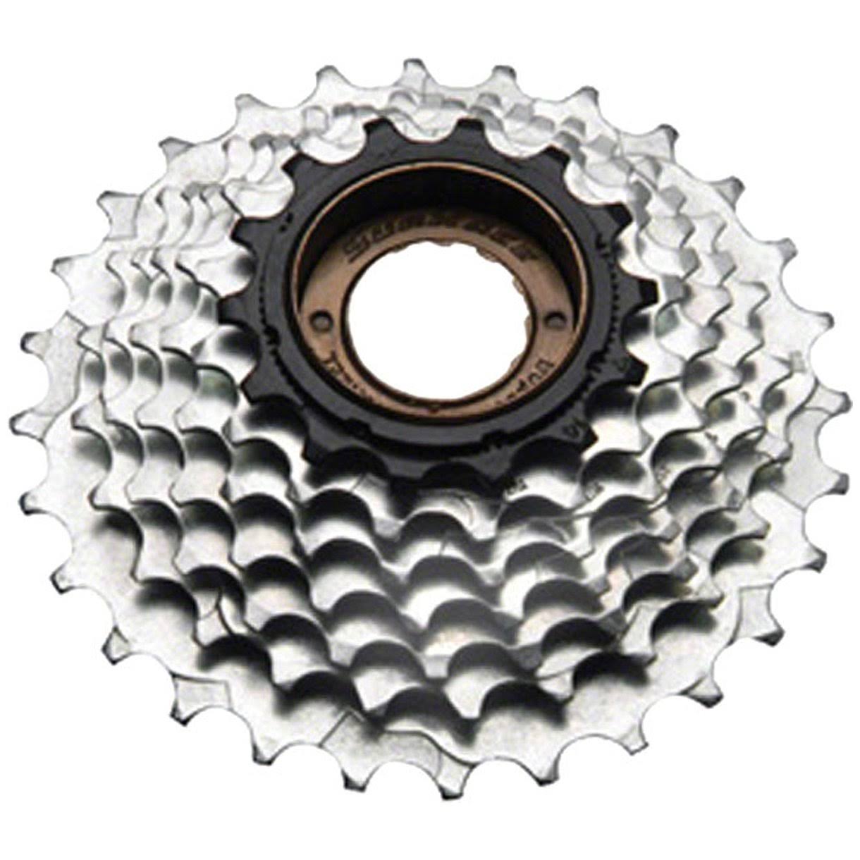 SunRace M2A Bicycle Freewheel - Black and Zinc, 5 Speed, 14 Teeth to 28 Teeth