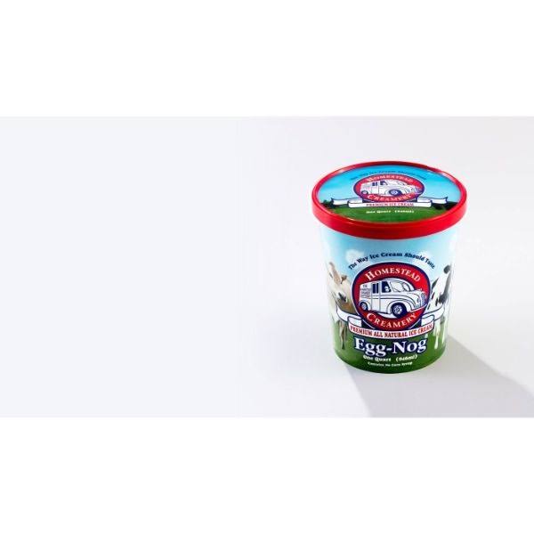 Homestead Creamery Premium All Natural Ice Cream, Egg-Nog