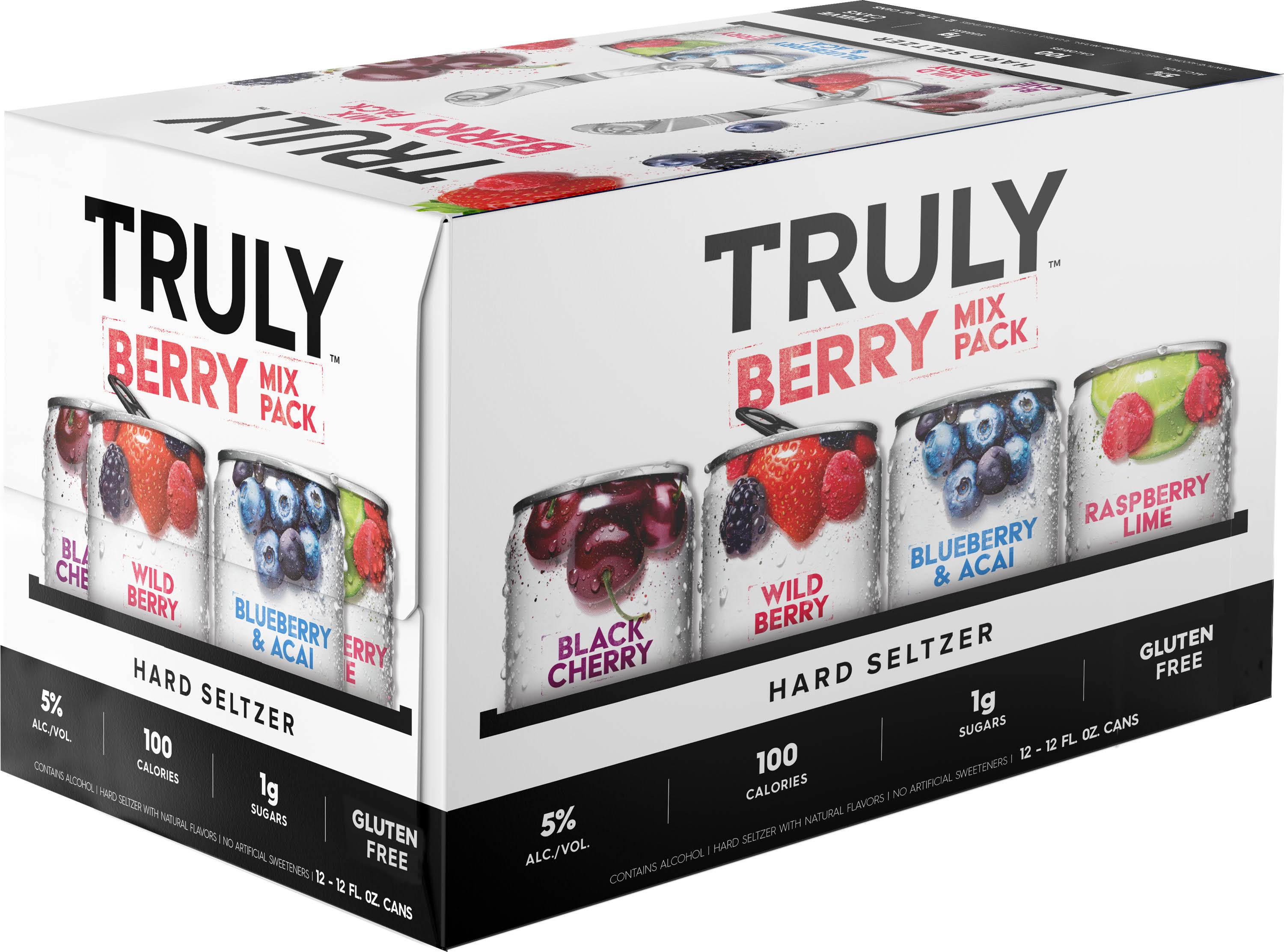Truly Hard Seltzer, Berry Mix Pack - 12 pack, 12 fl oz cans