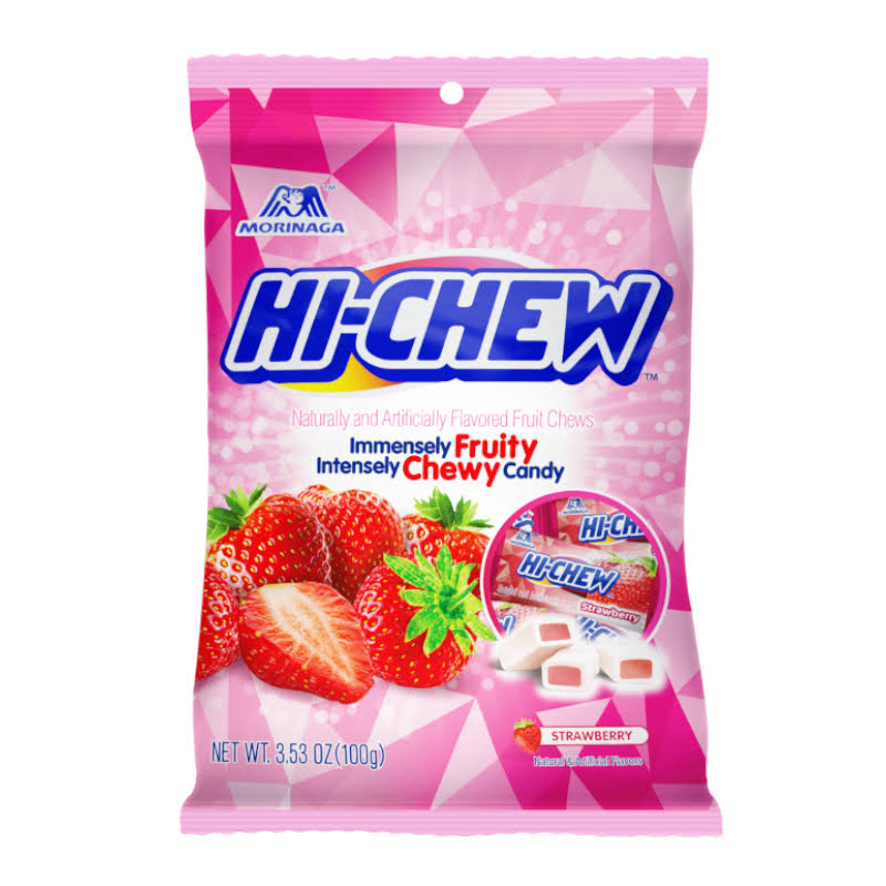 Hi Chew Chewy Candy Strawberry 100g Bag