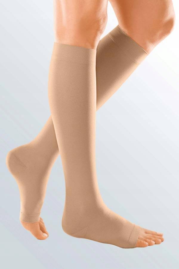 Buy Medi Duomed Regular Class 2 Knee Length Open Toe Compression Stockings Online Beige / Medium