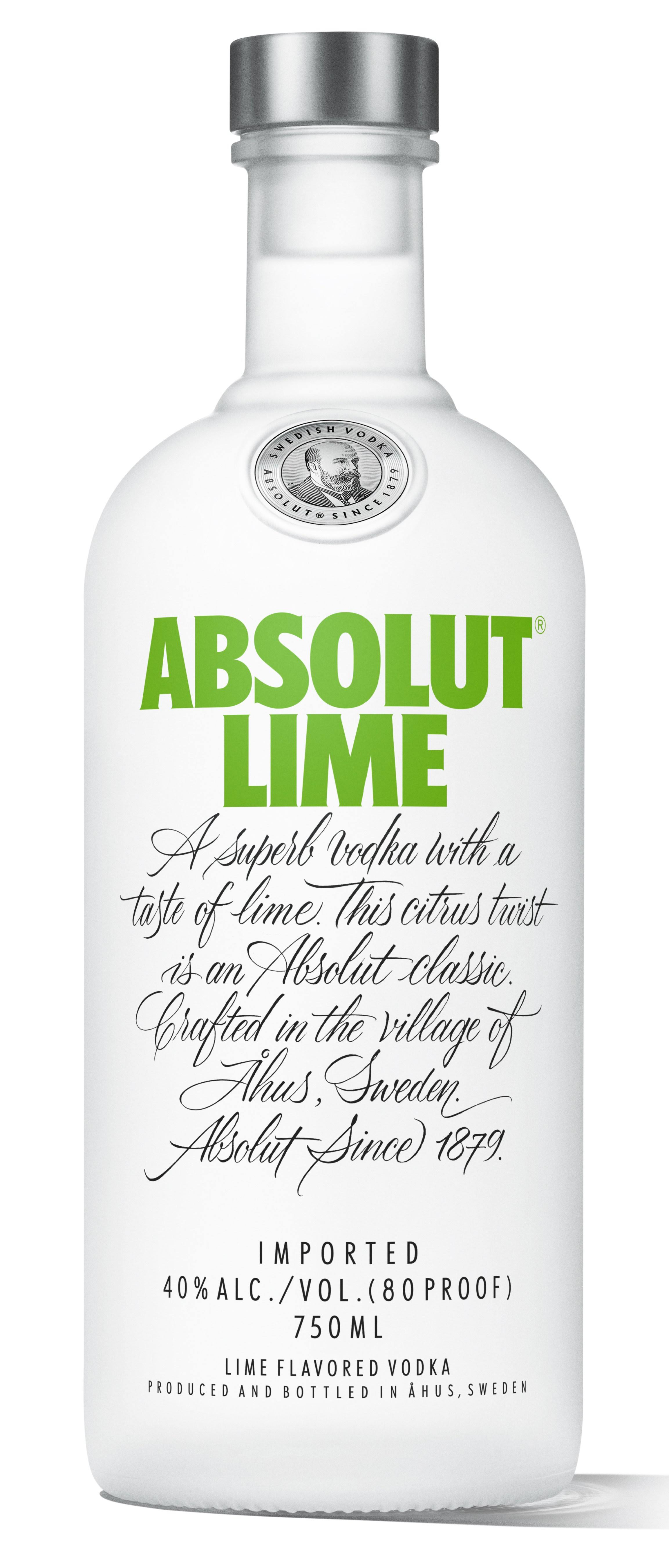 Absolut Vodka, Lime Flavored - 750 ml