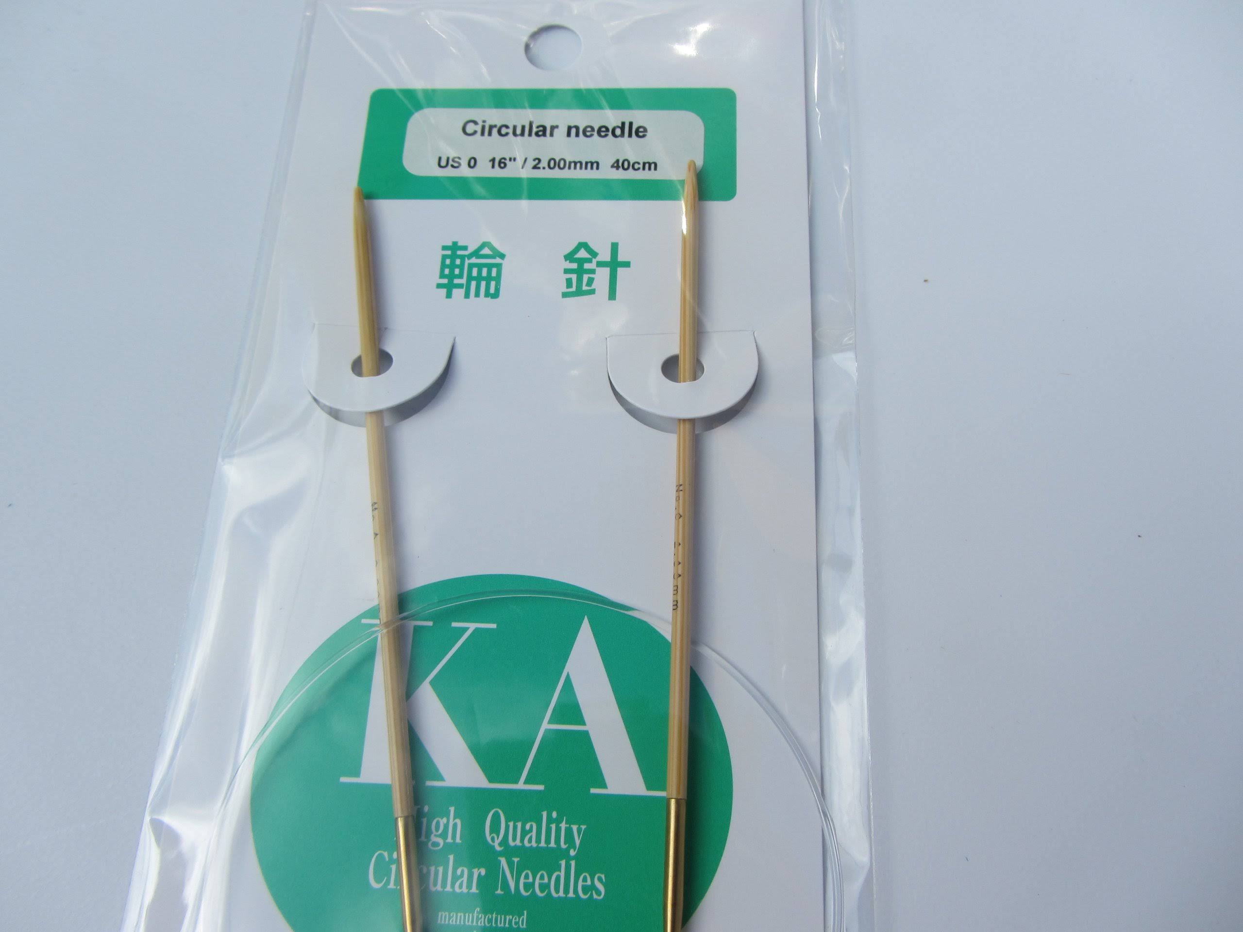 KA Classic Bamboo Circular Knitting Needles 41cm US 0
