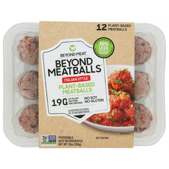 Beyond Meatballs Meatballs, Plant-Based, Italian Style - 12 meatballs, 10 oz