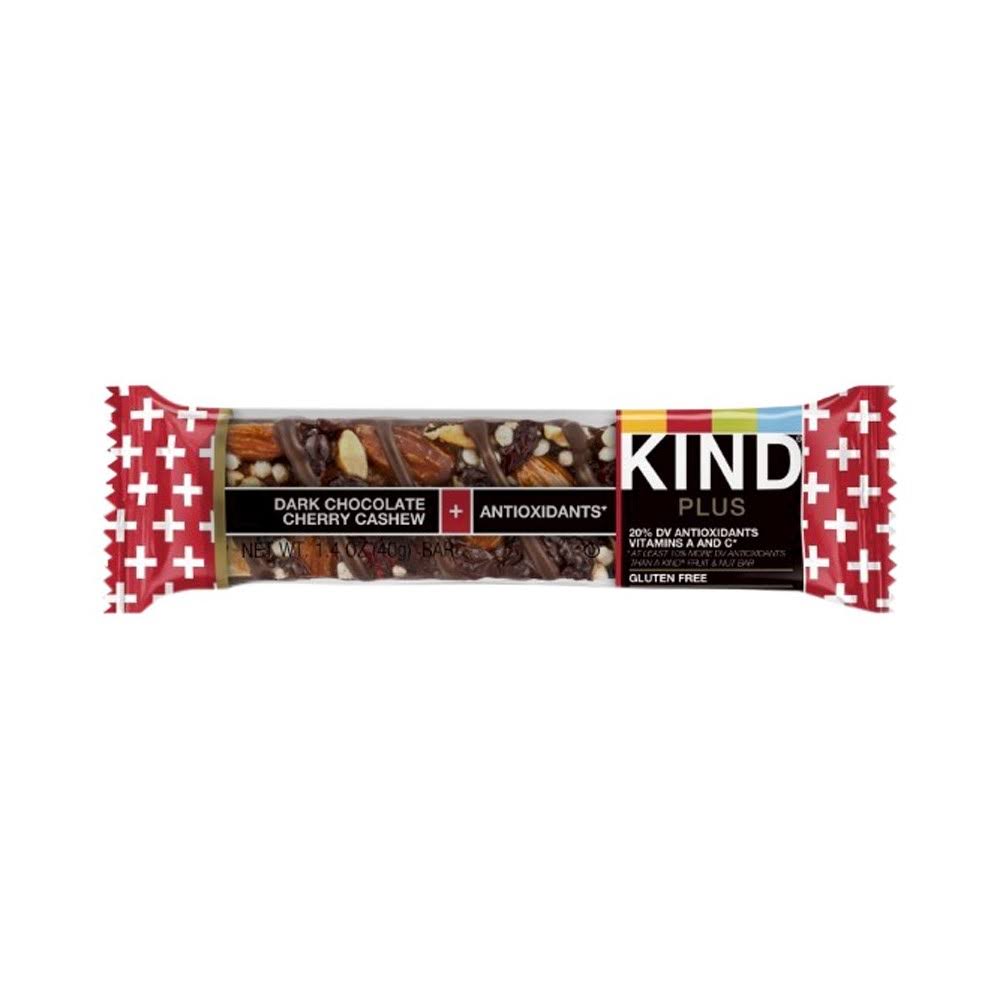 Kind Plus Bars - Dark Chocolate, Cherry Cashew, 12 Bars