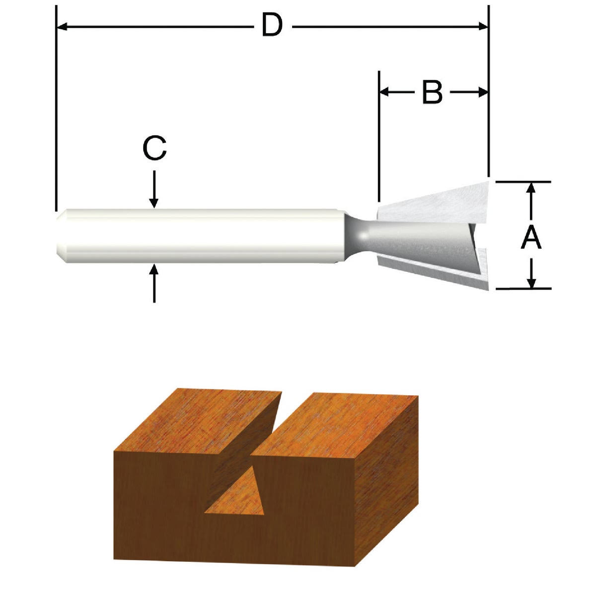 Vermont American Dovetail Router Bit - 3/8"
