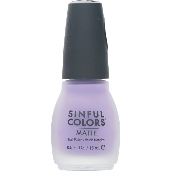 Sinful Colors Nail Polish, Purplexed 2558, Matte - 0.5 fl oz