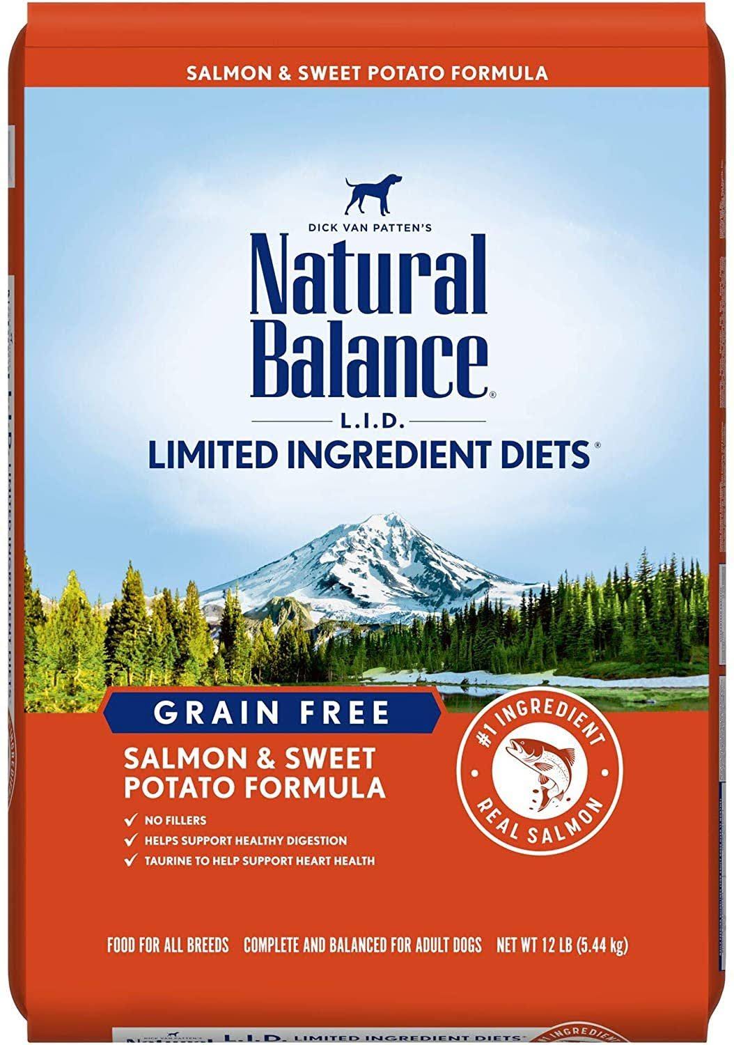 Natural Balance L.I.D. Limited Ingredient Diets Dog Food, Grain Free, Salmon & Sweet Potato Formula - 12 lb