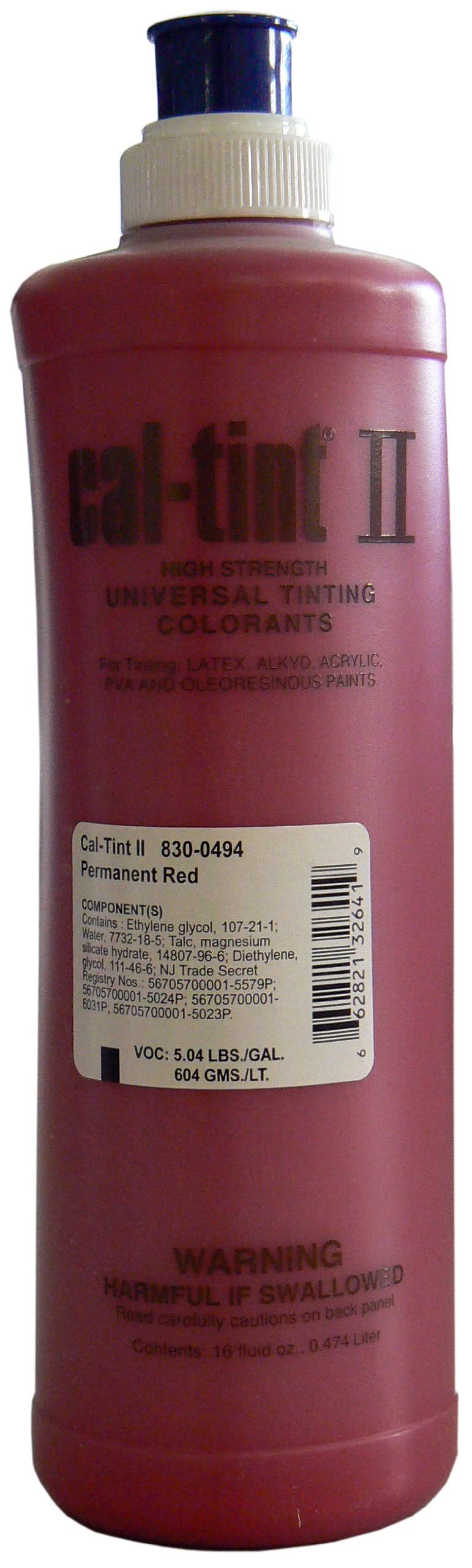 Chromaflo 830-494 Cal-Tint II 16-Ounce Colorants Permanent Red