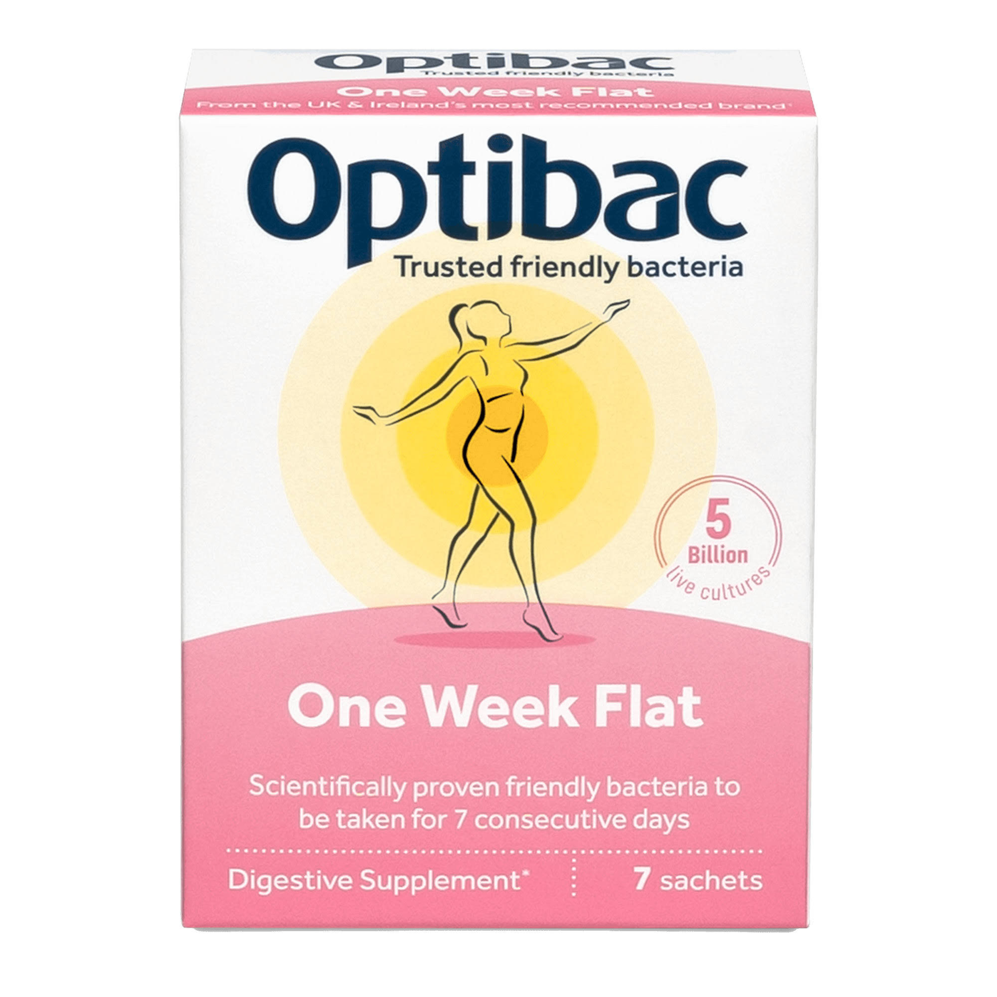 OptiBac Probiotics AntiBloat For a Flat Stomach - 7 Sachets