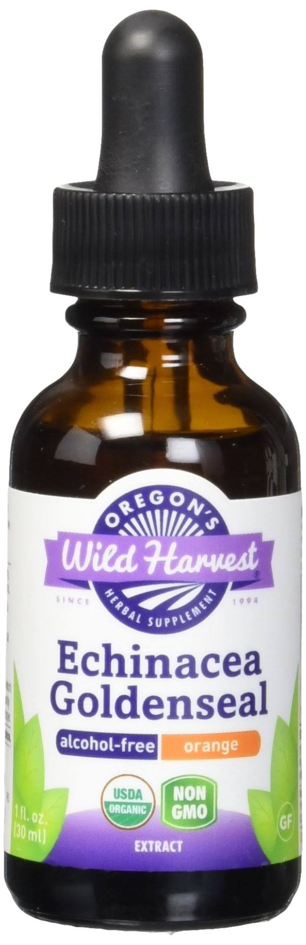 Oregon's Wild Harvest Organic Echinacea Goldenseal Supplement - Orange, 1oz