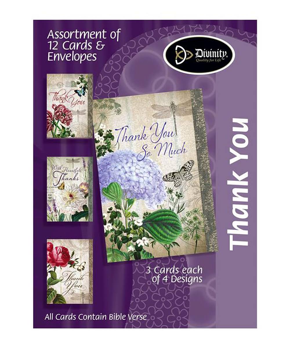 Boxed Cards: Thank you, Vintage Florals
