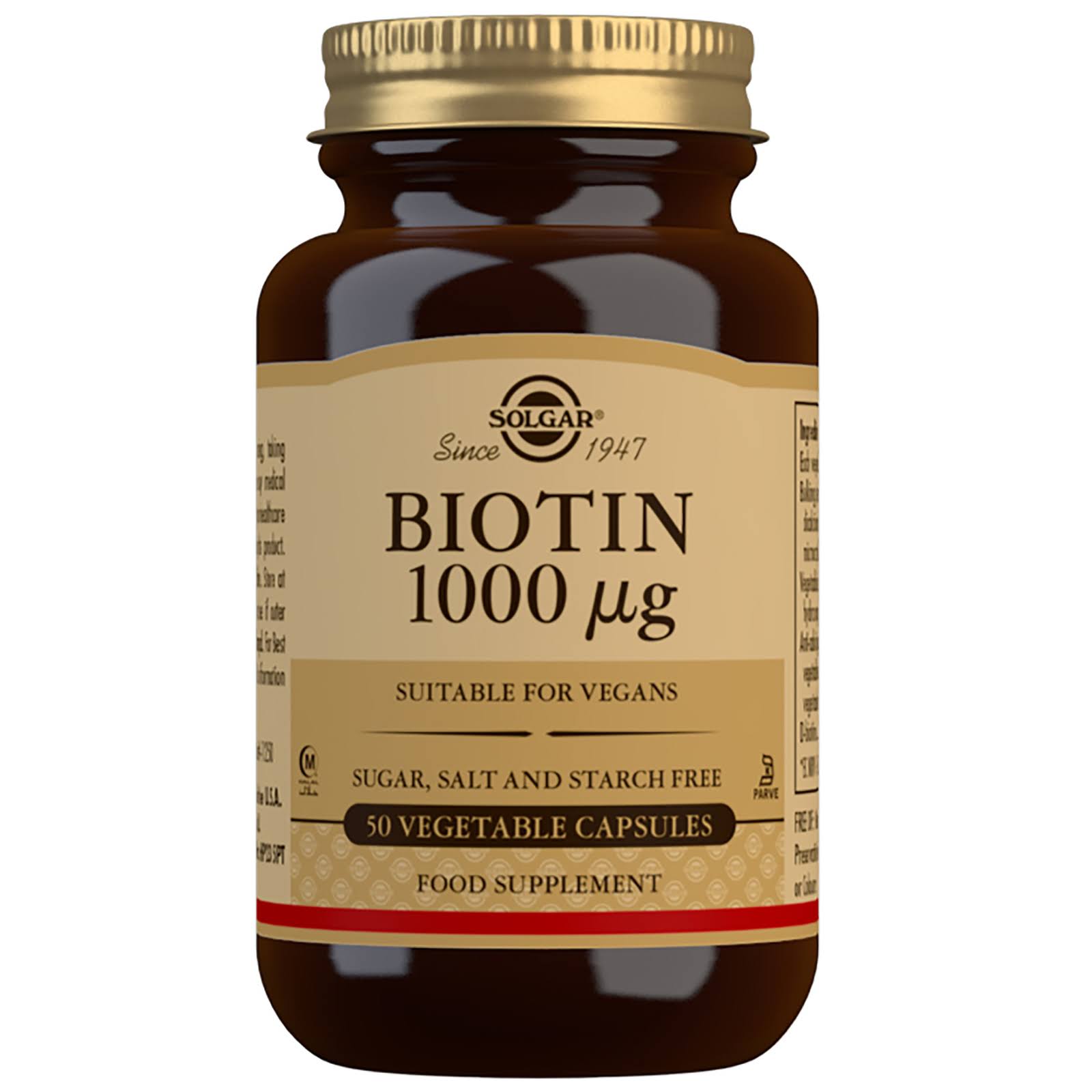 Solgar Biotin Vegetable Capsules - x50