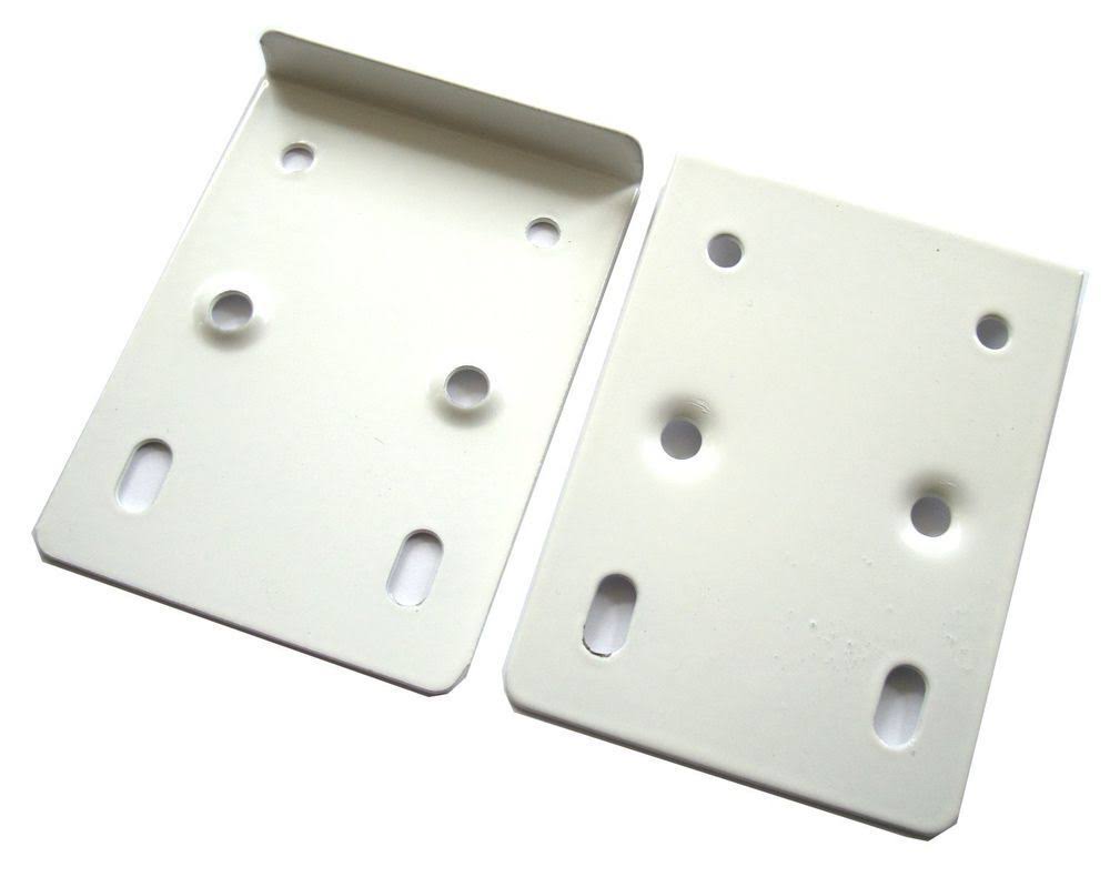 75 x 10 x 55mm White Hinge Repair Plate (Pack of 2)