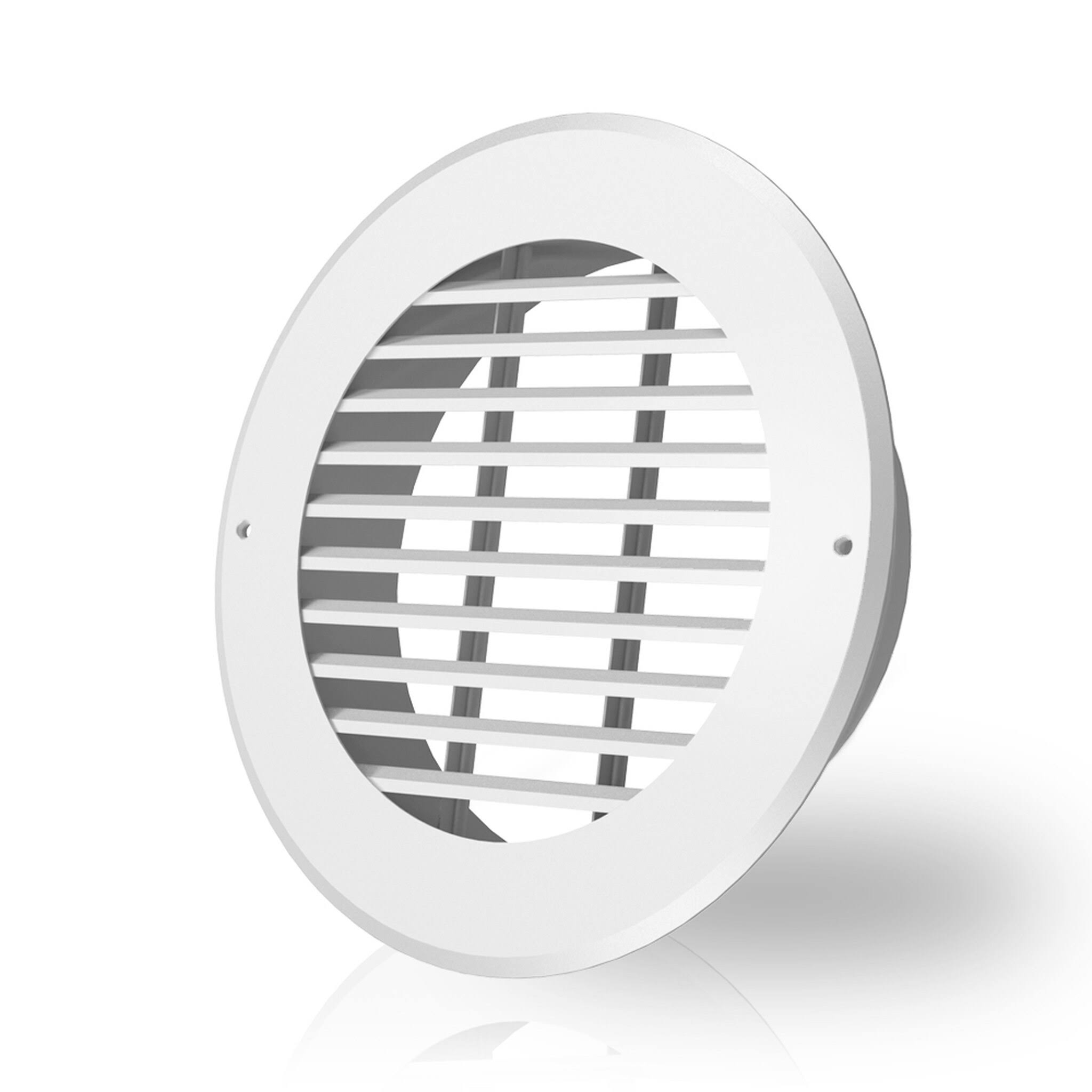 AC Infinity Wall-mount Duct Grille Vent, White Steel, 8-Inch