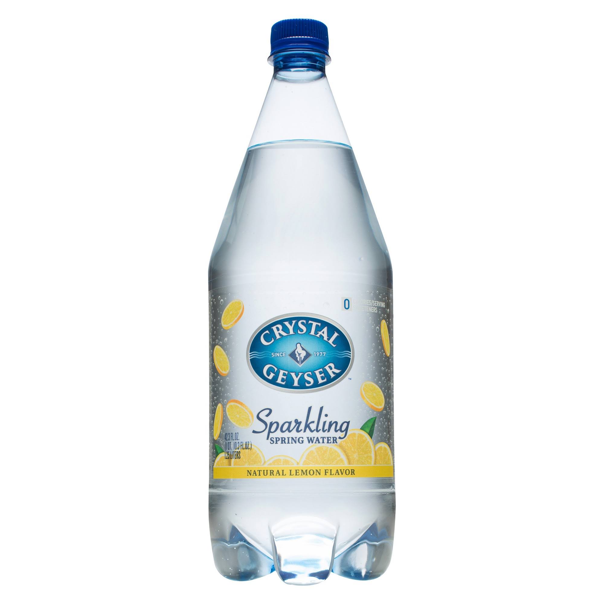 Crystal Geyser Sparkling Mineral Water - Lemon, 42.27oz